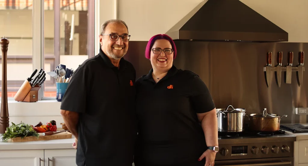 Jennifer Menna, President [on the right] and Andy Caradonna, Sales Representative [one the left].